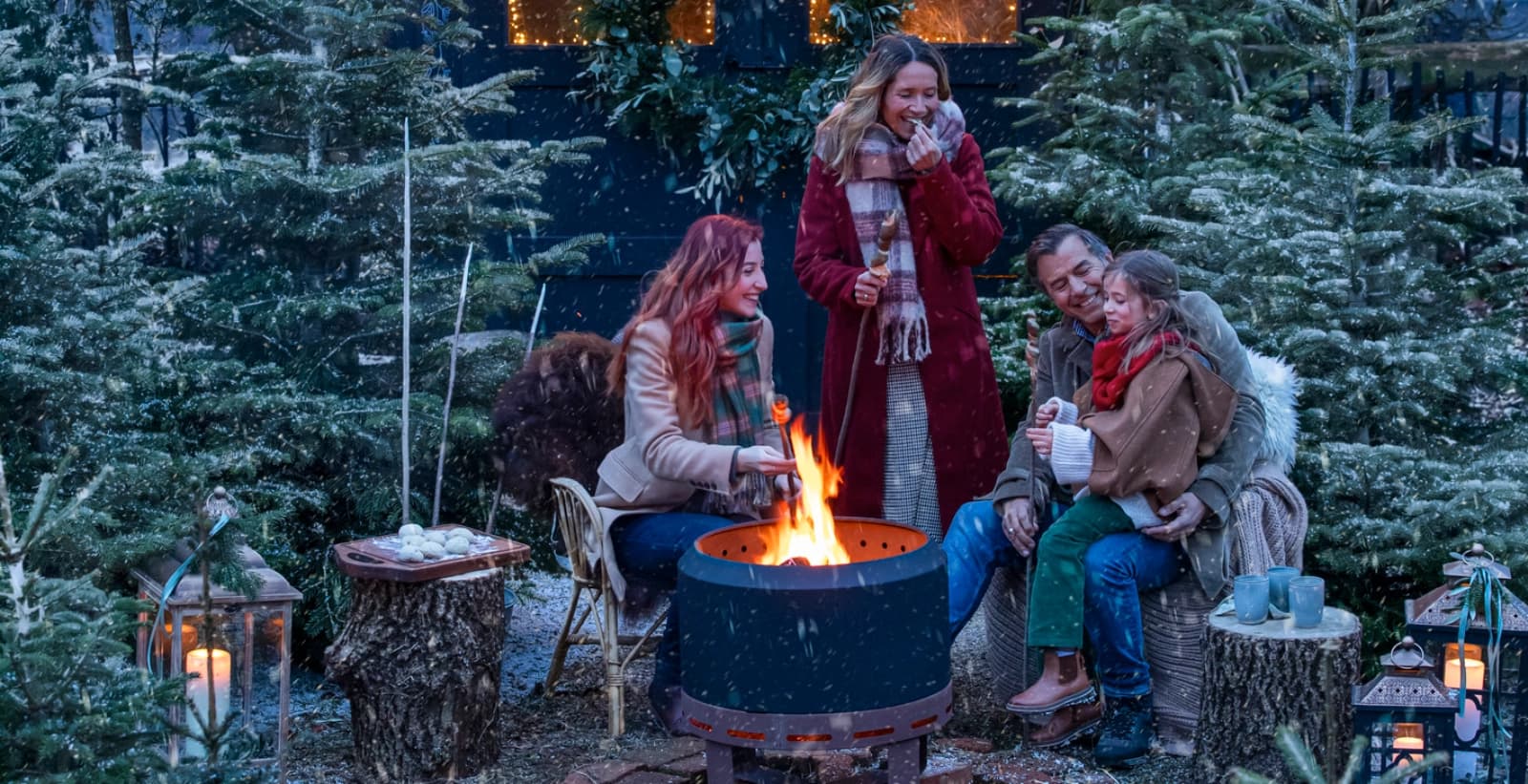 Feuerschalen im Wintergarten