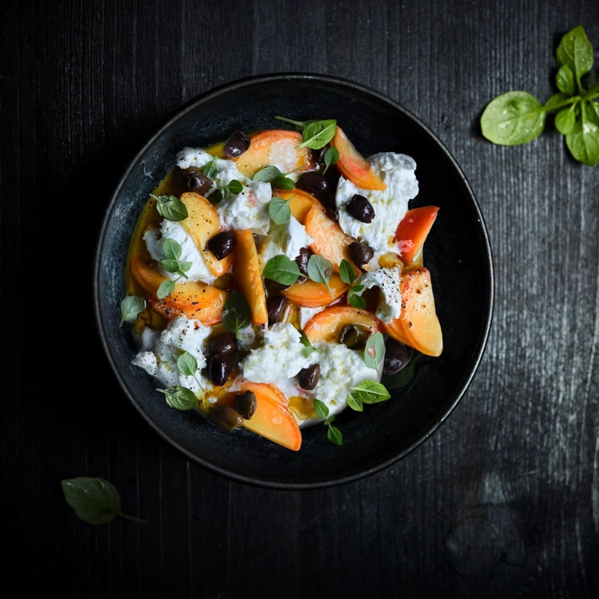 Mozzarella Pfirsich Salat