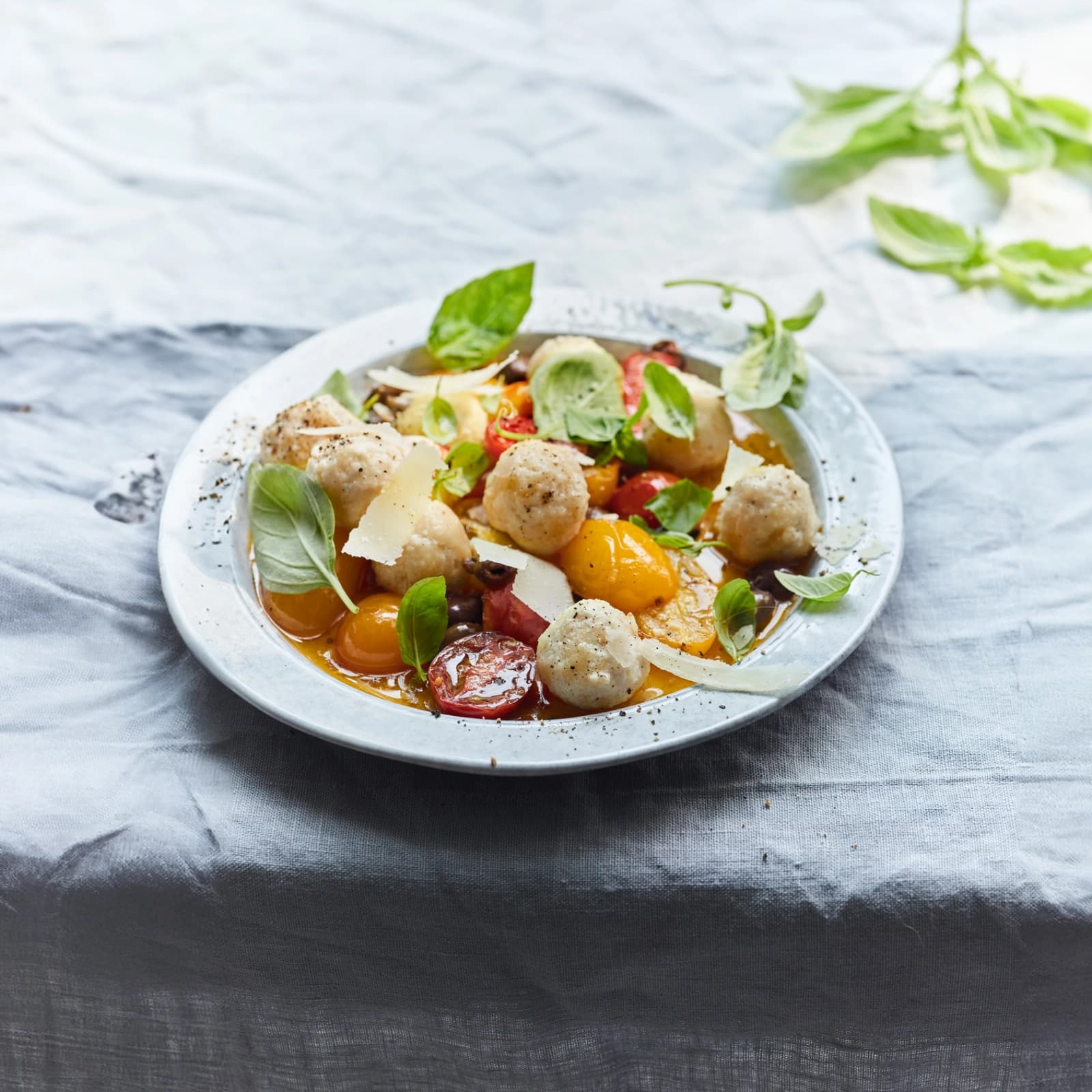 Basilikum Ricotta Gnudi